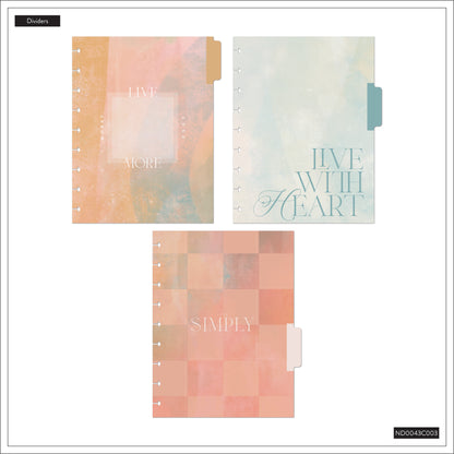 Textured Canvas Happy Planner Classic Notebook – 60 Hojas Dotted Lined