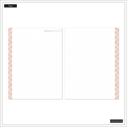 Textured Canvas Happy Planner Classic Notebook – 60 Hojas Dotted Lined
