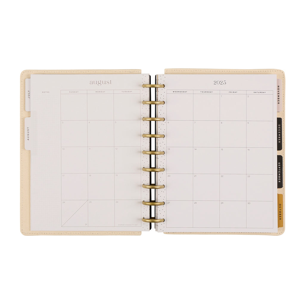 Mod Sketches Fabric with Chenille Embroidery Classic Planner Dashboard 12 Meses