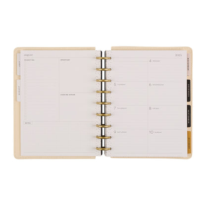 Mod Sketches Fabric with Chenille Embroidery Classic Planner Dashboard 12 Meses