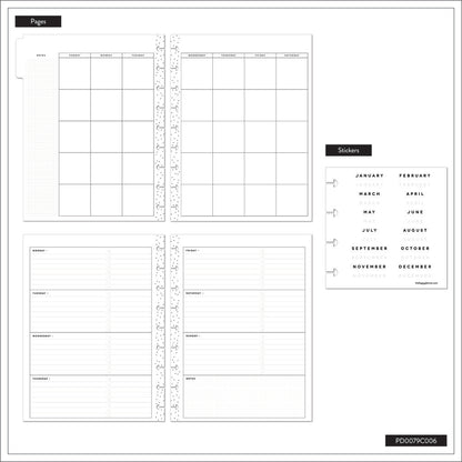 Mystic Blooms Classic Planner Horizontal 12 Meses sin Fecha