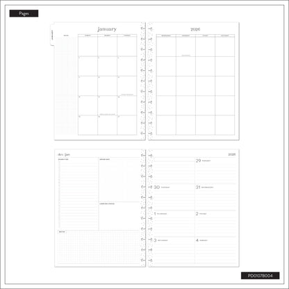 Heritage Charm Happy Planner Classic 12 Meses Fechado 2026 – Horizontal