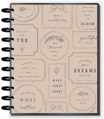 Heritage Charm Happy Planner Classic 12 Meses Fechado 2026 – Horizontal