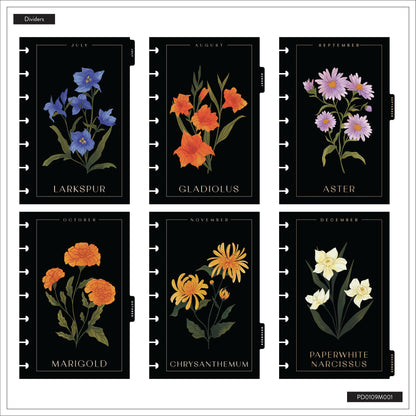 Dark Garden Happy Planner Mini 12 Meses Fechado 2026 – Dashboard