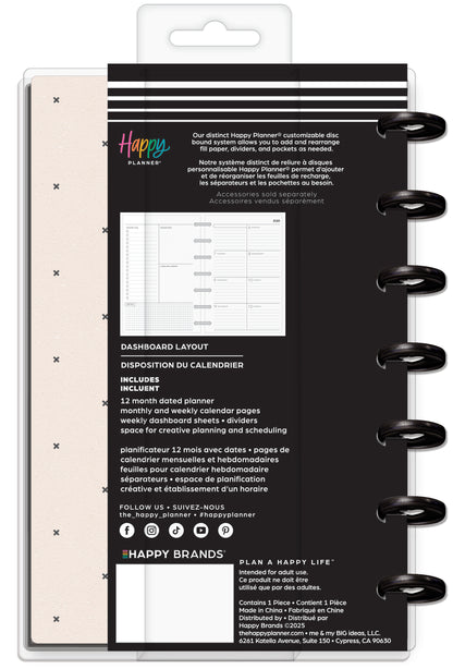 Heritage Charm Happy Planner Mini 12 Meses Fechado 2026 – Dashboard