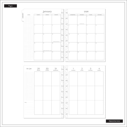 Dark Garden Happy Planner Classic Deluxe 12 Meses Fechado 2026 – Vertical