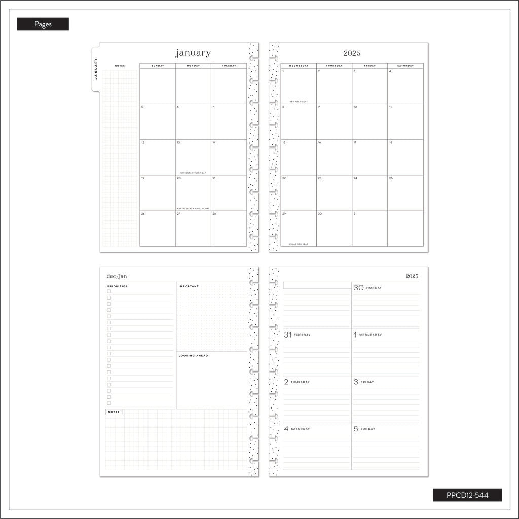 Happy Planner Mod Garden Classic Planner 12 Meses con fecha