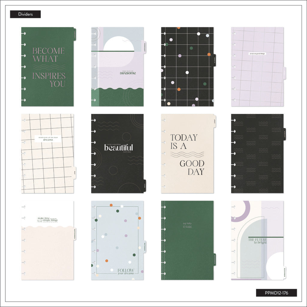 Happy Planner Mauve & Moss Mini Planner 12 Meses con Fecha