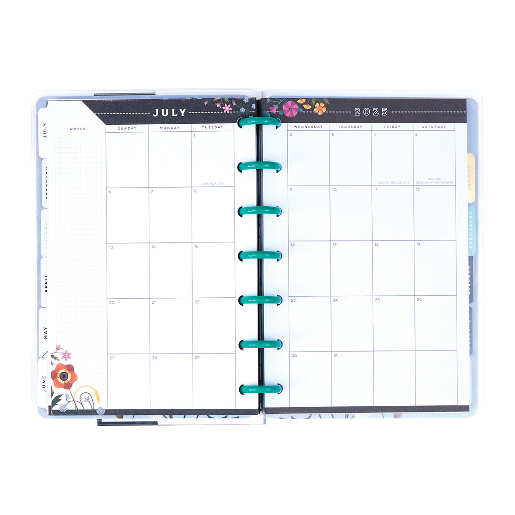 Happy Planner Radiant Garden Mini Planner 12 Meses con Fecha