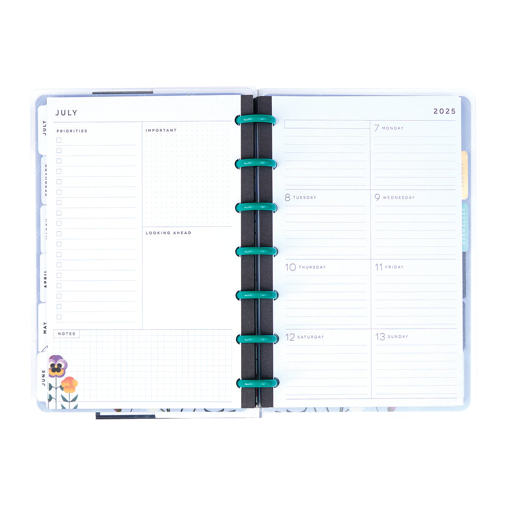 Happy Planner Radiant Garden Mini Planner 12 Meses con Fecha