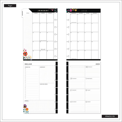 Happy Planner Radiant Garden Mini Planner 12 Meses con Fecha