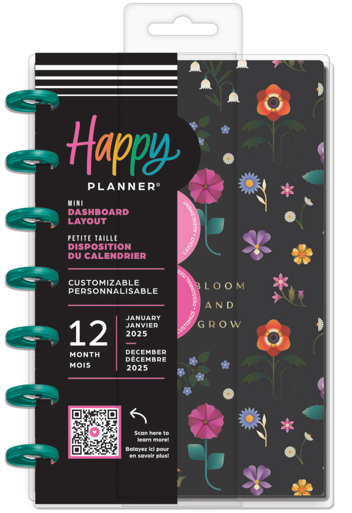 Happy Planner Radiant Garden Mini Planner 12 Meses con Fecha