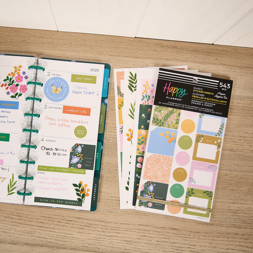 Midnight Meadow Classic 30 Sheet Sticker Value Pack