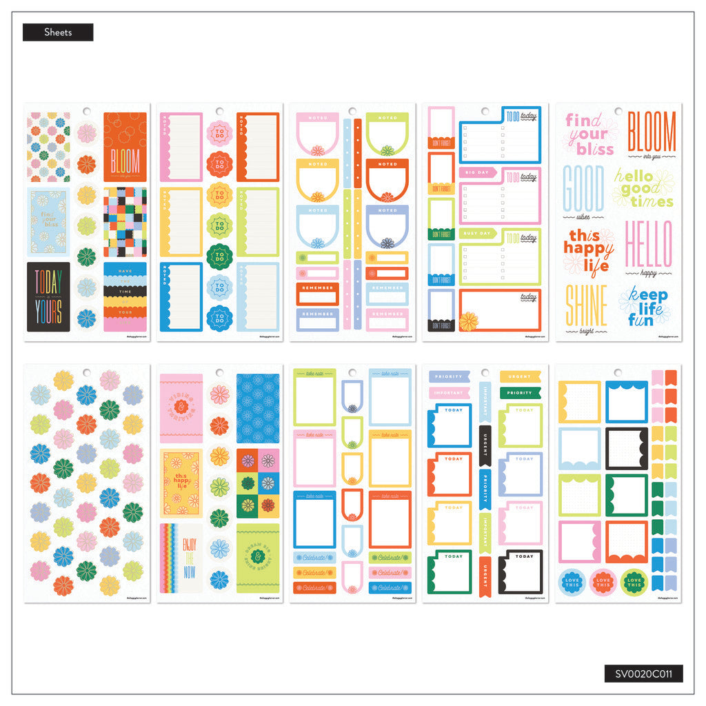 Optimistic Brights Classic 30 Sheet Sticker Value Pack