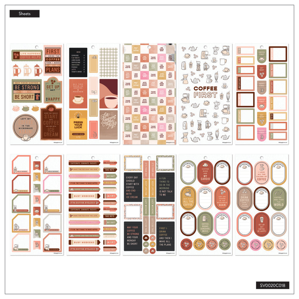 Cafecore Classic 30 Sheet Sticker Value Pack