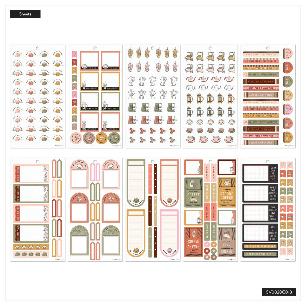 Cafecore Classic 30 Sheet Sticker Value Pack