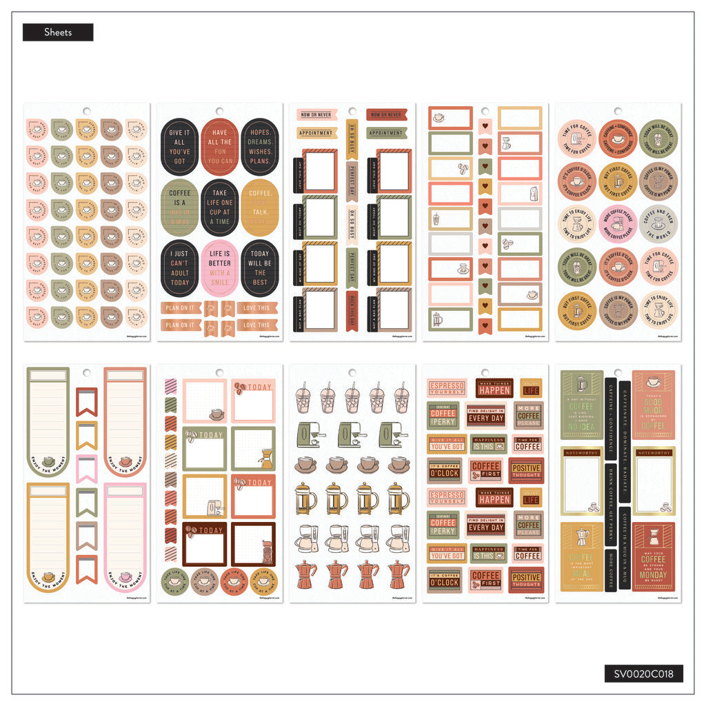 Cafecore Classic 30 Sheet Sticker Value Pack