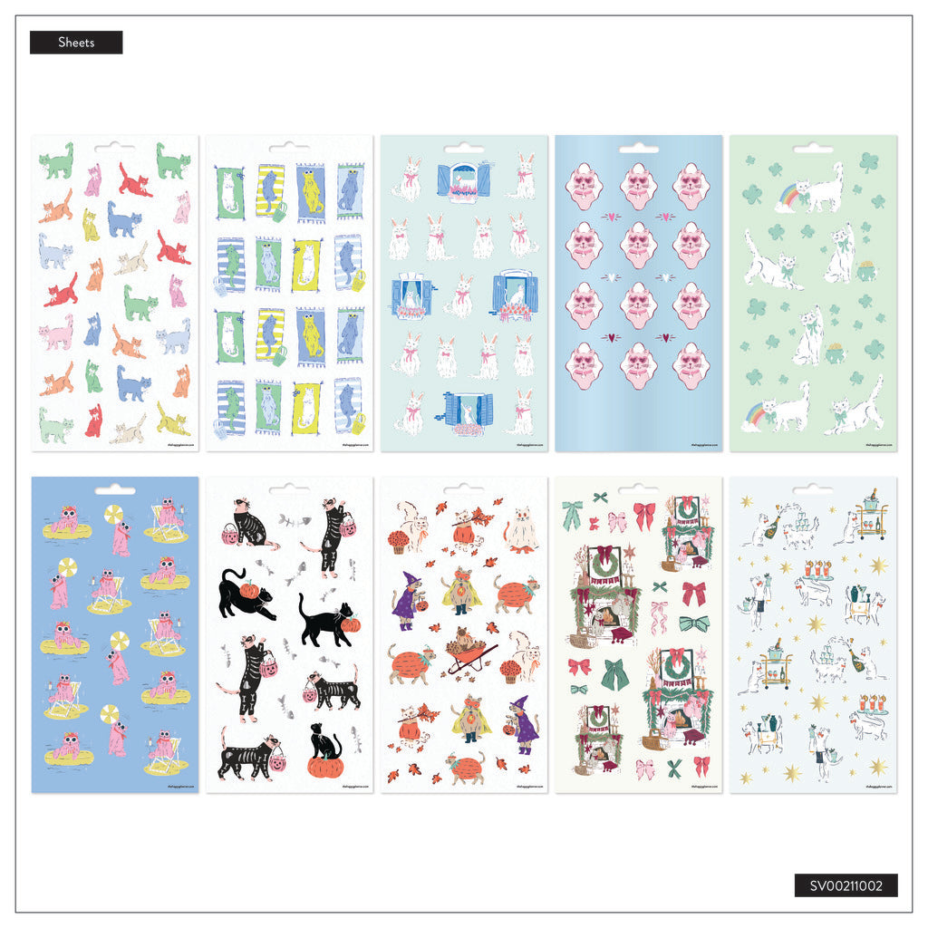 Purr-fect Year 10 Sheet Sticker Value Pack