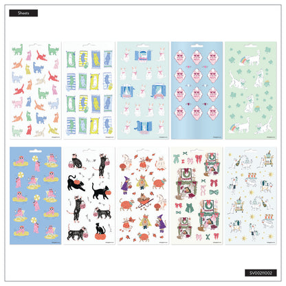 Purr-fect Year 10 Sheet Sticker Value Pack