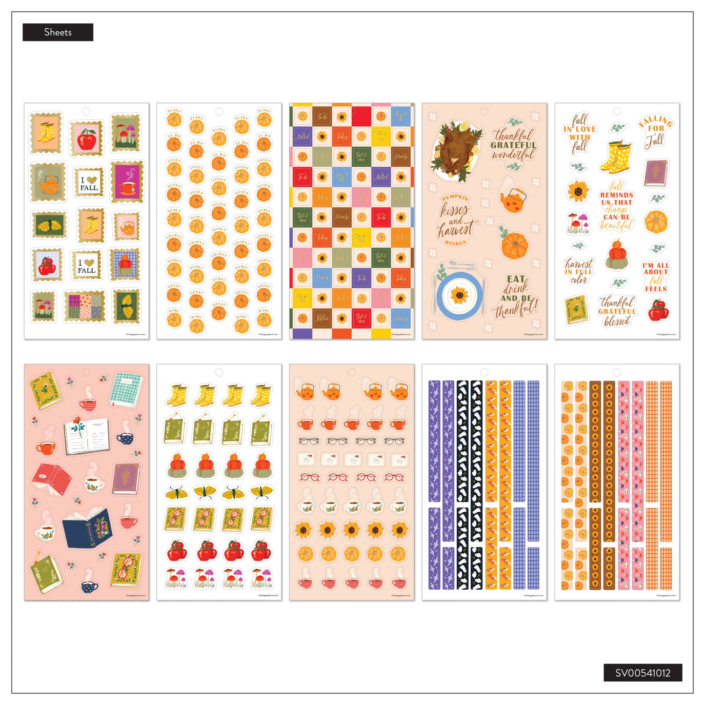 Autumn Charm Classic 30  Sticker Value Pack - PREVENTA