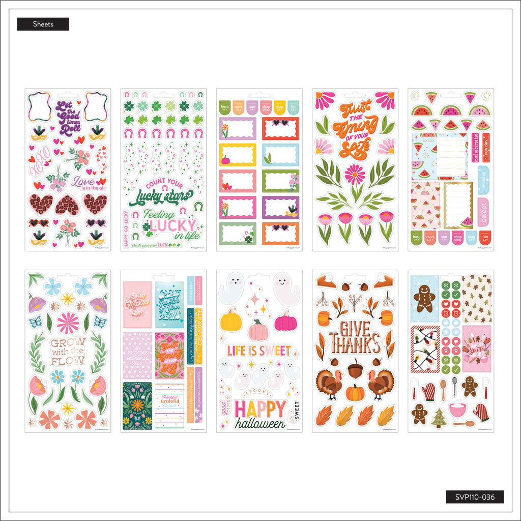 Happy Planner Seasons of Joy 10 Sheet Sticker Value Pack