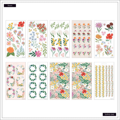 Happy Planner Blooming Bouquet 10 Sheet Sticker Value Pack