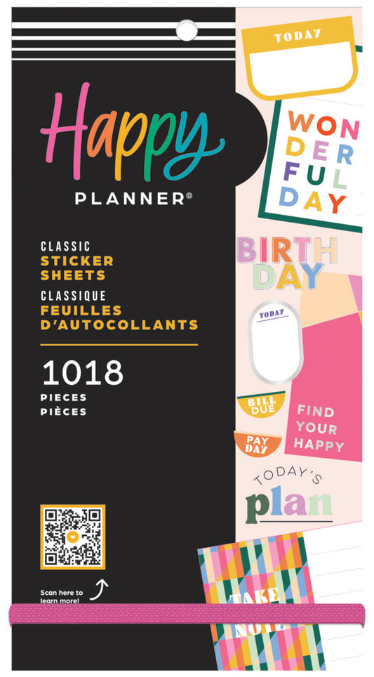 Happy Planner Building Blocks Classic 30 Sheet Sticker Value Pack