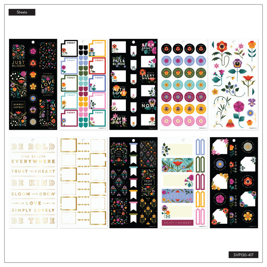 Happy Planner  Radiant Garden Classic 30 Sheet Sticker Value Pack