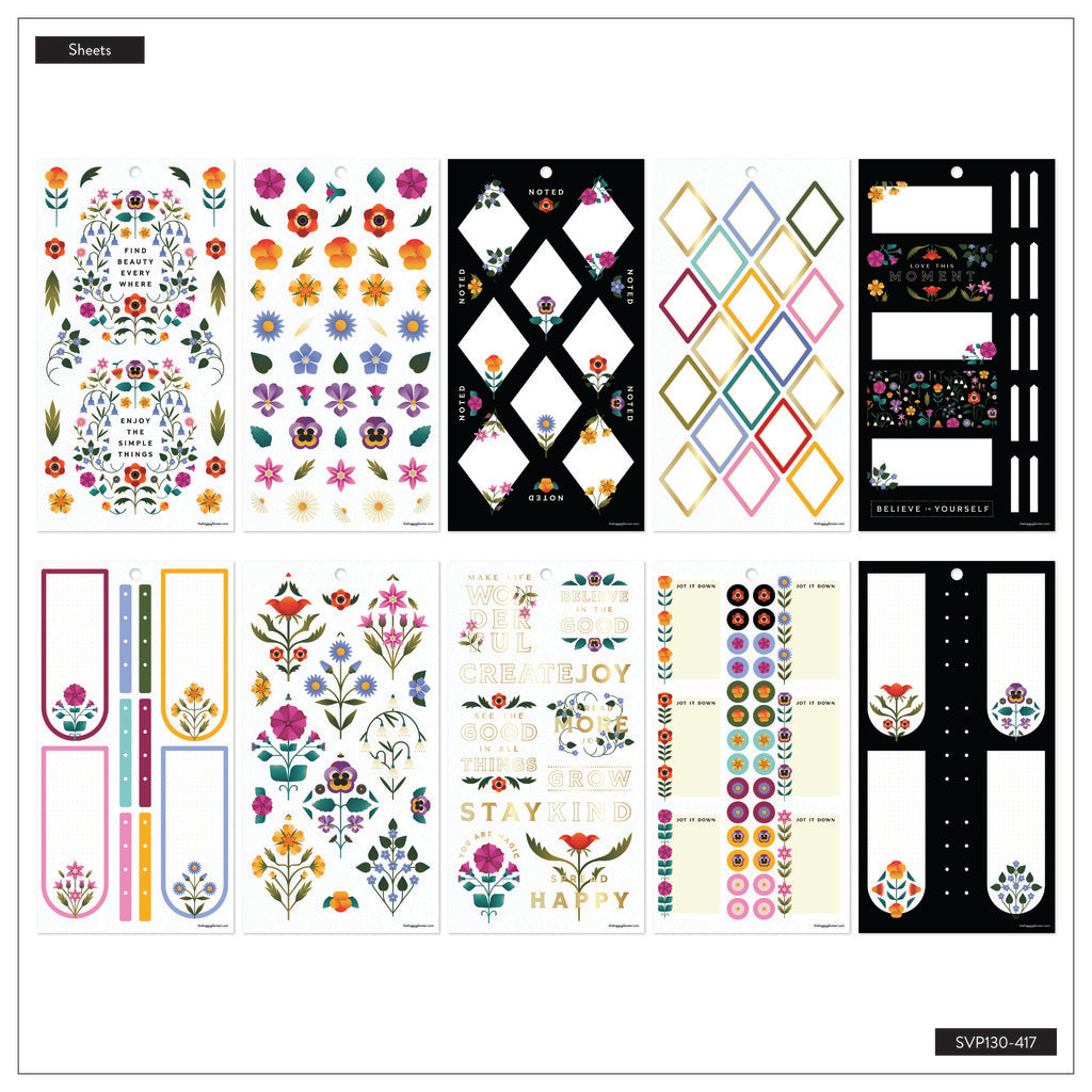 Happy Planner  Radiant Garden Classic 30 Sheet Sticker Value Pack