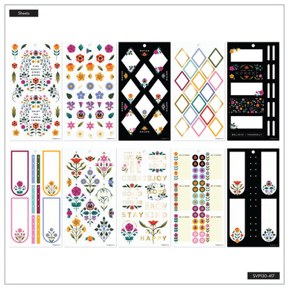 Happy Planner  Radiant Garden Classic 30 Sheet Sticker Value Pack