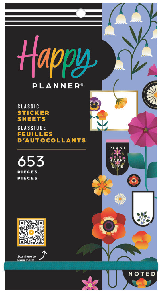 Happy Planner  Radiant Garden Classic 30 Sheet Sticker Value Pack