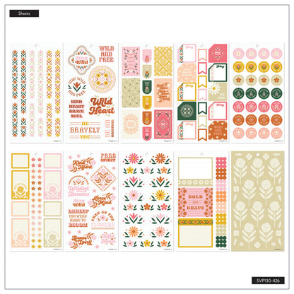 Happy Planner Western Wildflower Classic 30 Sheet Sticker Value Pack