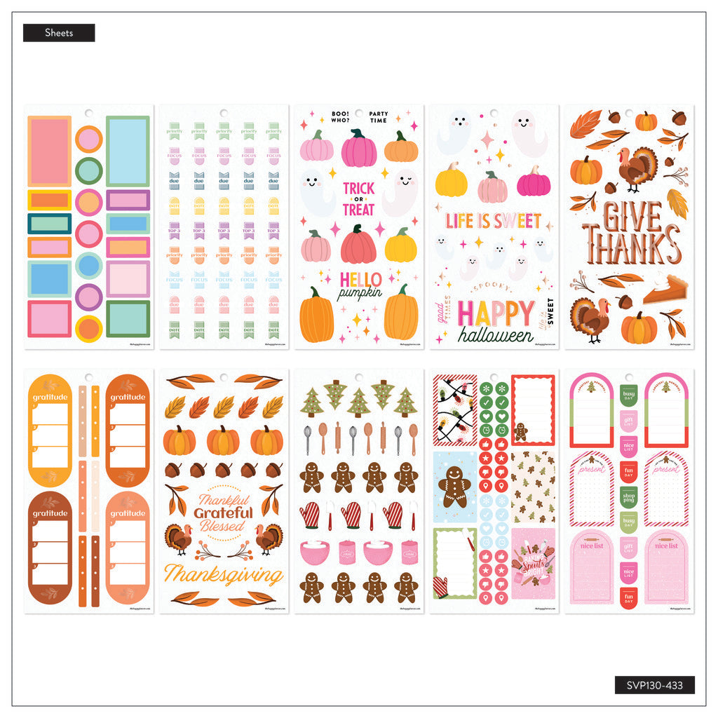 Happy Planner Seasons of Joy Classic 30 Sheet Sticker Value Pack