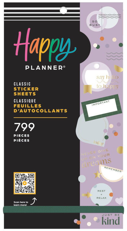 Happy Planner Mauve & Moss Classic 30 Sheet Sticker Value Pack