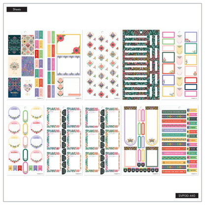 Happy Planner Folk & Flora Classic 30 Sheet Sticker Value Pack