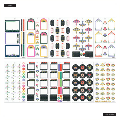 Happy Planner Folk & Flora Classic 30 Sheet Sticker Value Pack