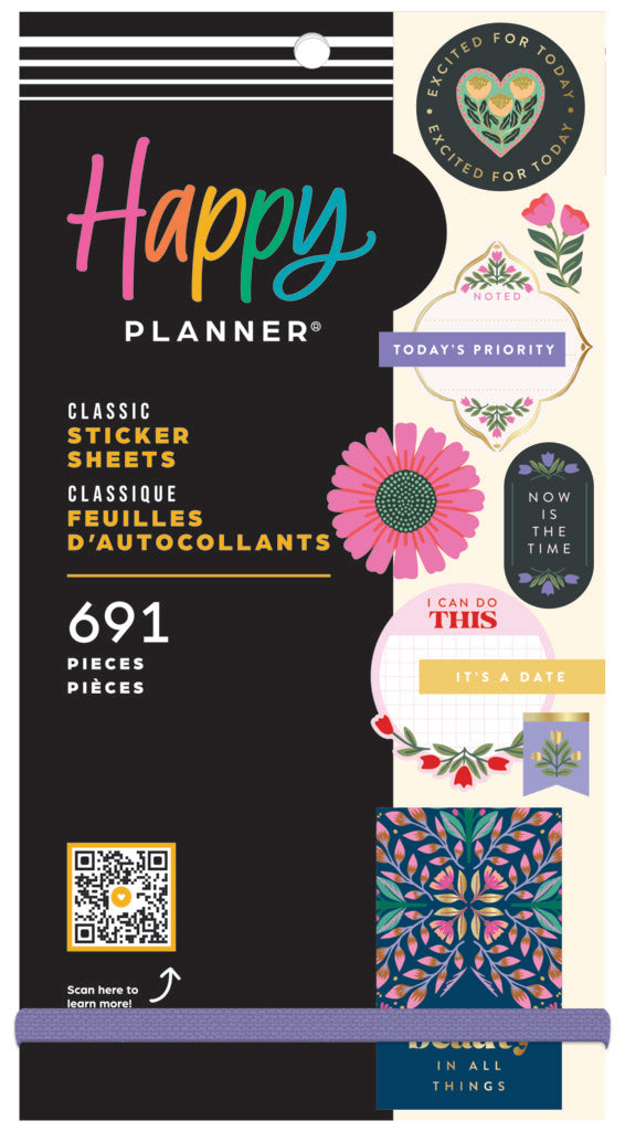 Happy Planner Folk & Flora Classic 30 Sheet Sticker Value Pack