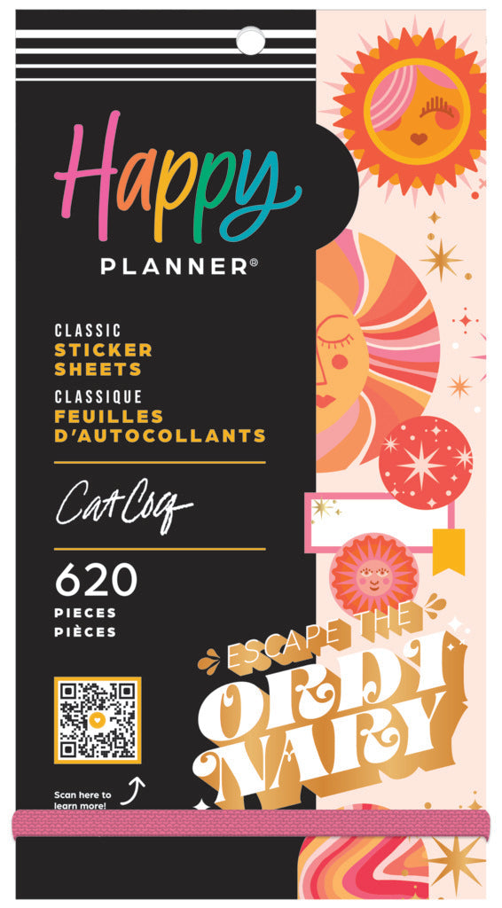 Happy Planner Retro Sunset Design Classic 30 Sheet Sticker Value Pack