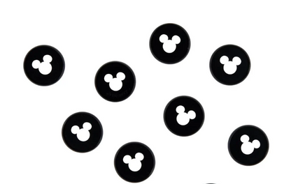 Mickey Mouse Discos Plásticos Medianos Negros