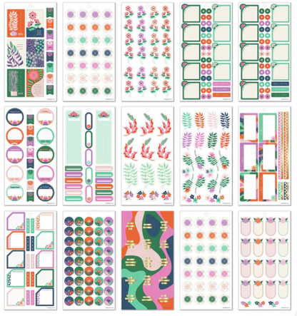 Abstract Florals Value Pack sticker book