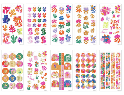 Vivid Tropics 10 Sticker Sheet