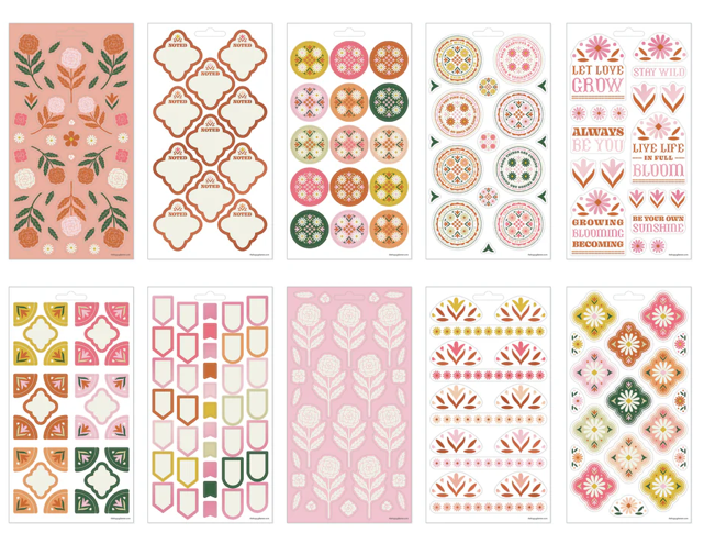 Western Wildflower 10 Sticker Sheet