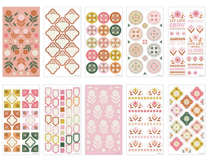 Western Wildflower 10 Sticker Sheet