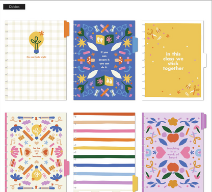 Heart Work Big Teacher Planner - Sin fecha
