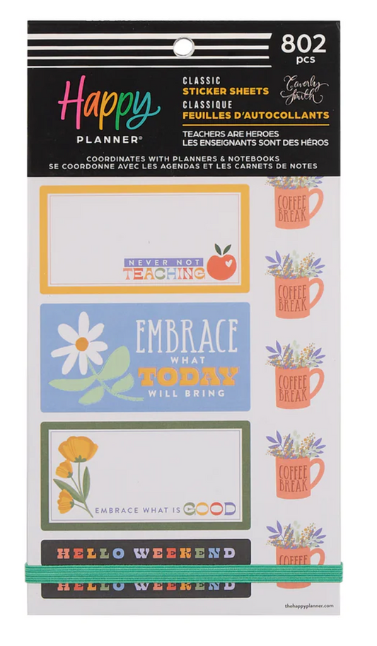 Teachers are Heroes sticker book