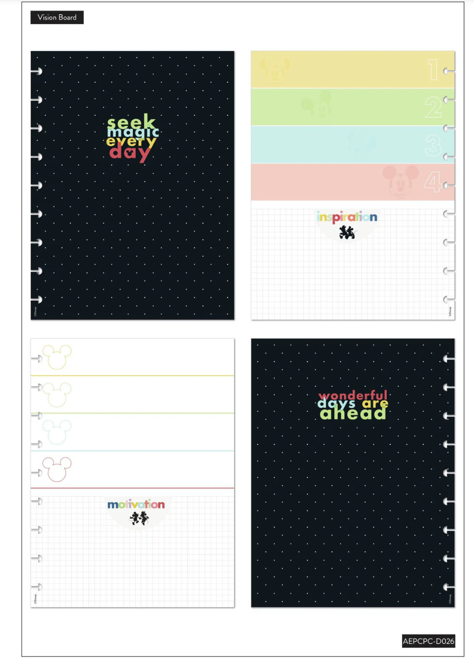 Disney© Mickey Mouse & Minnie Mouse Joy Colorblock Classic Planner Companion