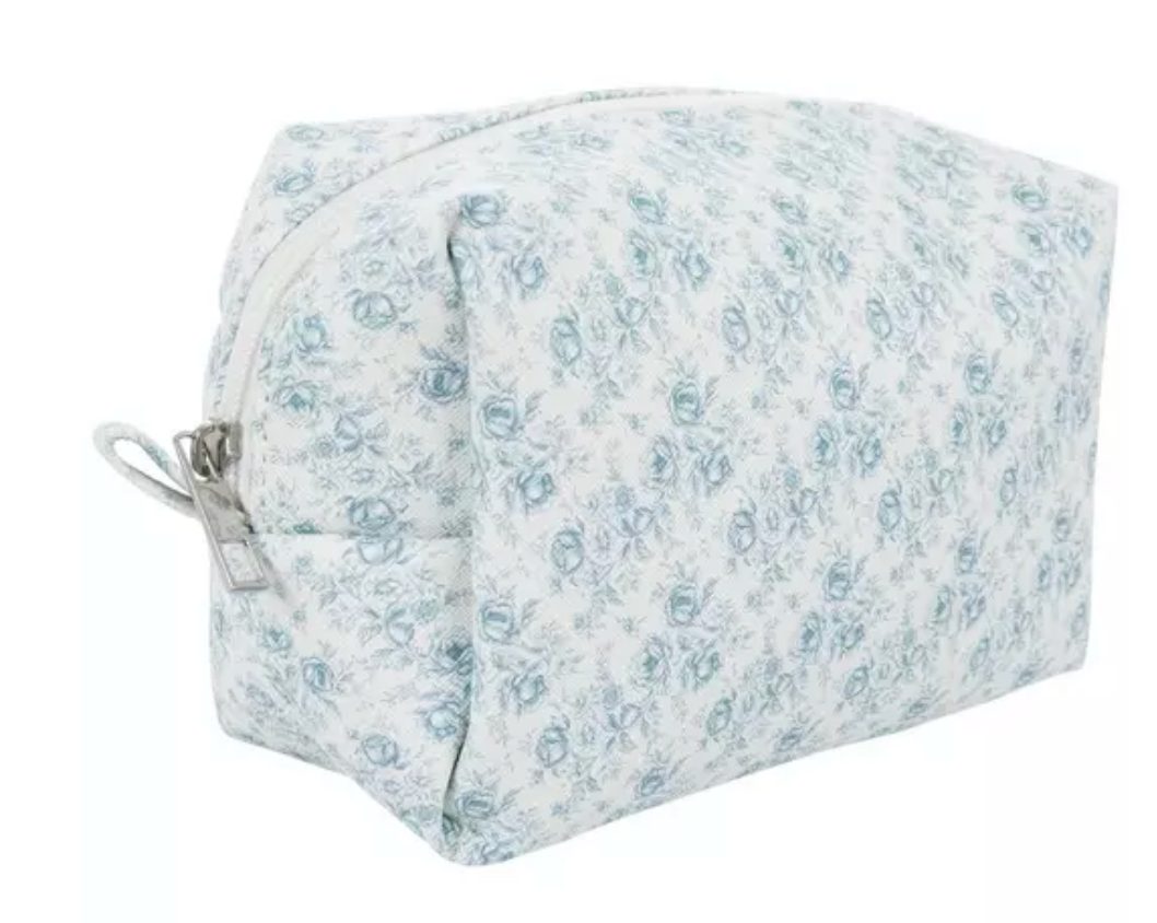 Estuche color blanco/celeste cuero vegano