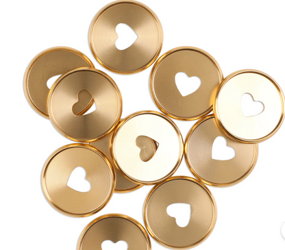Discos Metálicos Dorado 11 piezas