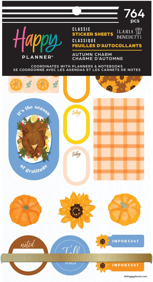 Autumn Charm Classic 30 Sticker Value Pack - Bera Papier