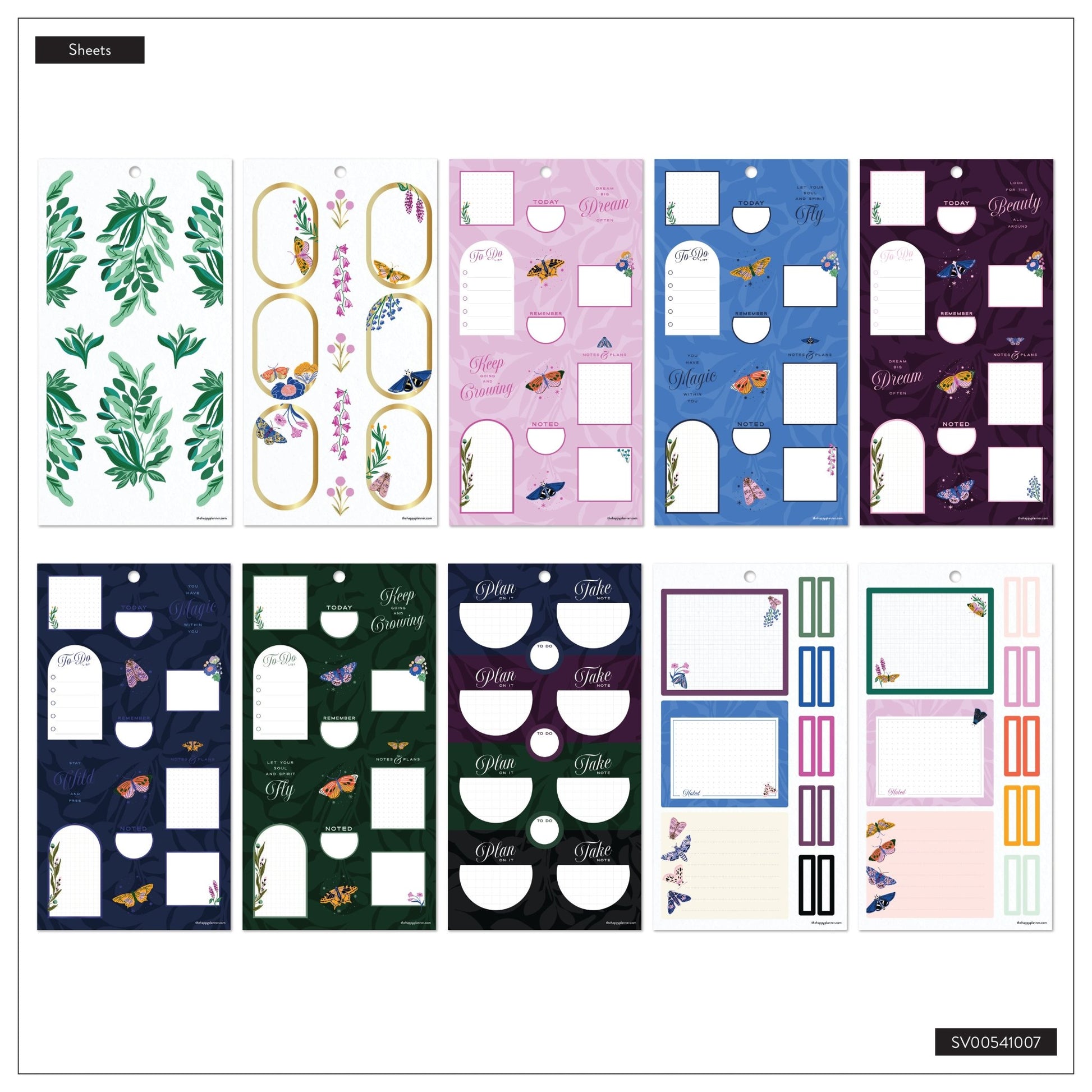 Butterfly Botanics Classic 30 Sheet Sticker Value Pack - Bera Papier